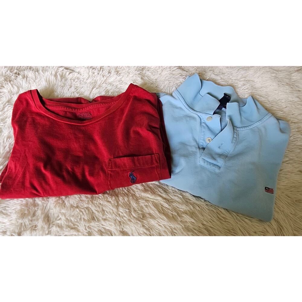 Ralph Lauren Men's XXL Bundle-1 Maroon Polo T‎ Shirt & 1 Ralph Lauren Jeans Polo